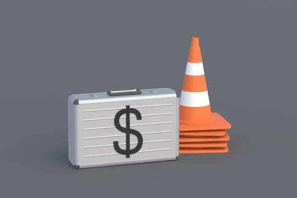 Construction Company Income Customs Duties Road Repair Cost Control Money — Stock Photo, Image