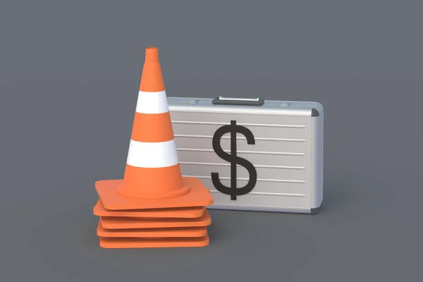 Road Repair Cost Customs Duties Construction Company Income Control Money — Stockfoto