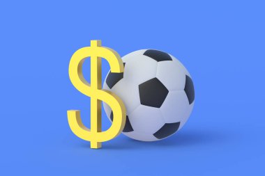Spor Malzemeleri. Ödül fonu. Spor bahisleri. Totalizatörü kazanmak. Transfer maliyeti. Satın alma, futbol kulübü satışı. Adil bir oyun. Cezalar ve yaptırımlar. Futbol topu dolar sembolüne yakın. 3d hazırlayıcı