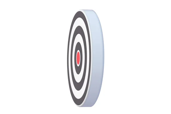 Bullseye Dartboard Isolated White Background Striped Bull Eye Board Render — Stock Photo, Image