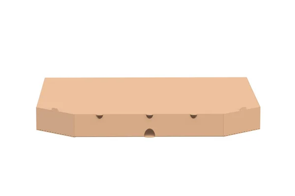 Закрита Коробка Піци Ізольована Білому Тлі Візуалізація — стокове фото
