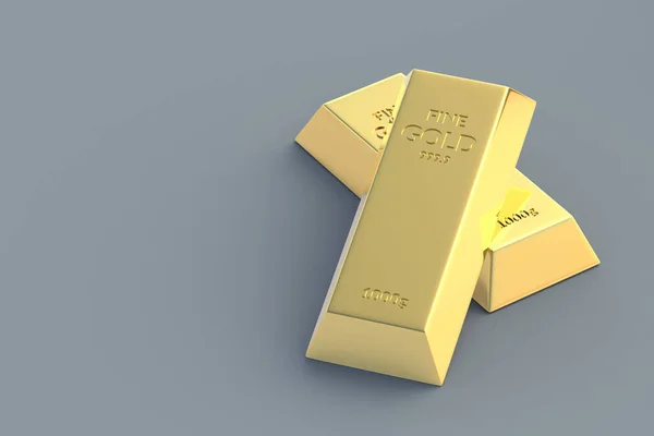 Két Aranyrúd Arany Tartalék Érték Pénzügyi Piacon Nemzetközi Másold Helyet — Stock Fotó