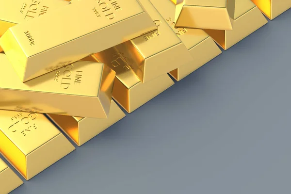 Stapel Goldbarren Goldreserven Wert Auf Dem Finanzmarkt Internationaler Preis Kopierraum — Stockfoto