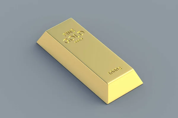Gold Bar Cadangan Emas Nilai Pasar Keuangan Harga Internasional Render — Stok Foto