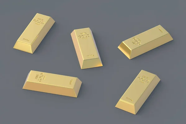 Goldbarren Goldreserven Wert Auf Dem Finanzmarkt Internationaler Preis Darstellung — Stockfoto