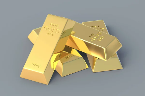 Stapel Goldbarren Goldreserven Wert Auf Dem Finanzmarkt Internationaler Preis Darstellung — Stockfoto