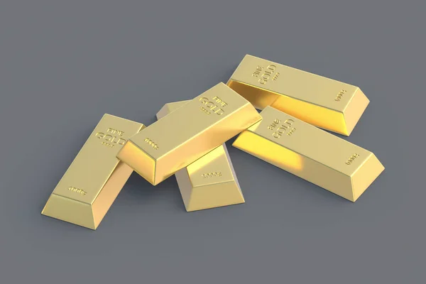 Stack Gold Bars Gold Reserve Value Financial Market International Price — Stock Photo, Image