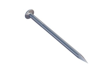 Metal çivi beyaz arka planda izole edilmiş. 3d hazırlayıcı
