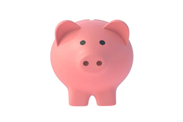 Piggy Bank Isolated White Background Render — Stock Photo, Image