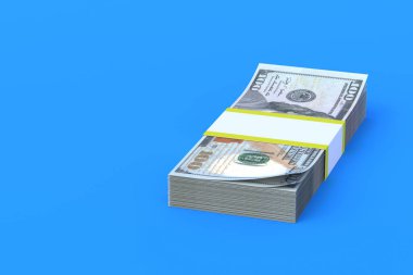 Bir yığın yeni banknot. Ekonomik göstergeler. İstatistiksel veriler. Satın aldıklarımdan nakde çevirdim. Yatırımlar. Bankacılık sektörünün yeniden finansmanı. Finansal yardım. Bütçe ücretleri. Büyük para. Uzayı kopyala 3d hazırlayıcı