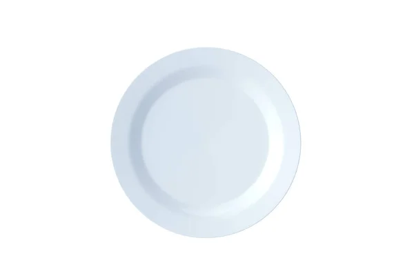 Empty Plate Isolated White Background Render — Stock Photo, Image