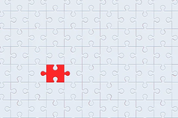 Connecté Pièces Puzzle Blanc Couleur Rouge Jeux Éducatifs Loisirs Loisirs — Photo