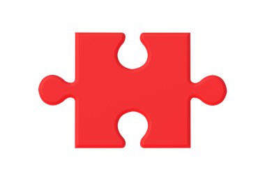 Bulmaca parçaları beyaz arkaplanda izole edilmiş. 3d hazırlayıcı