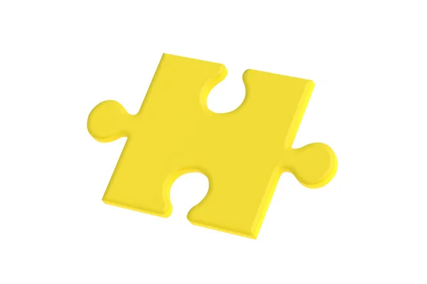 Puzzle Jiggle Pieces Isolated White Background Render — Fotografia de Stock