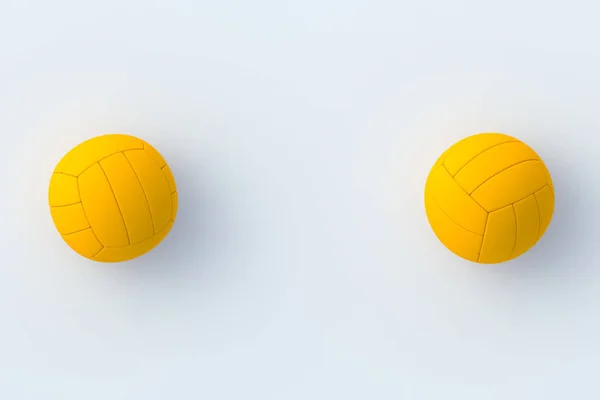 Zwei Orangefarbene Volleybälle Auf Weißem Hintergrund Sportgeräte Länderspiel Meistertitel Ausbildung — Stockfoto