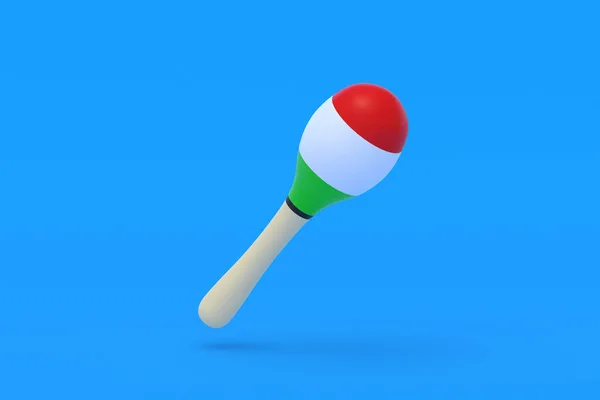 Mexican Maracas Blue Background Render — Stock Photo, Image