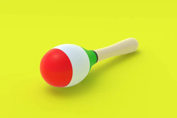 Mexican Colorful Maracas Yellow Background National Musical Instrument Traditional Carnival — Φωτογραφία Αρχείου