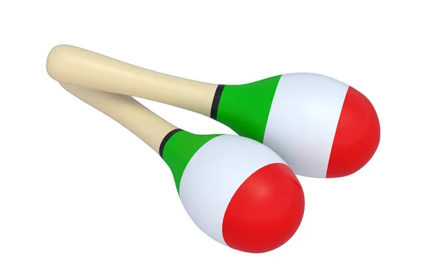 Mexican Maracas Isolated White Background Render — Foto de Stock