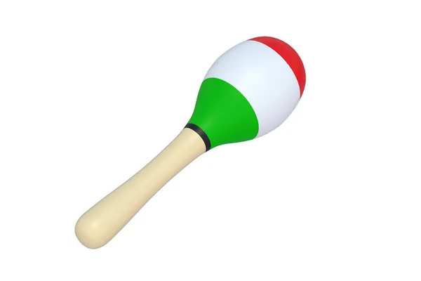 Mexican Maracas Isolated White Background Render — Stock Fotó