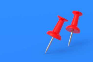 Mavi arka planda raptiye var. Kırtasiye aletleri. Ofis malzemeleri. Okul eğitimi. 3d hazırlayıcı