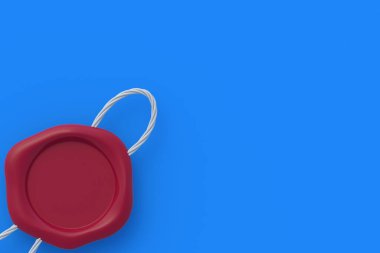 İpli boş mühür damgası. Garanti ve kalite notu. Posta etiketi. Belge onayı. Gizli posta. Gizli bir mesaj. Uzayı kopyala Düz yatıyordu. 3d hazırlayıcı