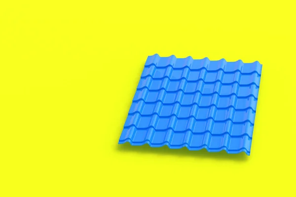 Azulejo Azul Metal Sistema Techado Contemporáneo Materiales Construcción Tipo Cubierta — Foto de Stock