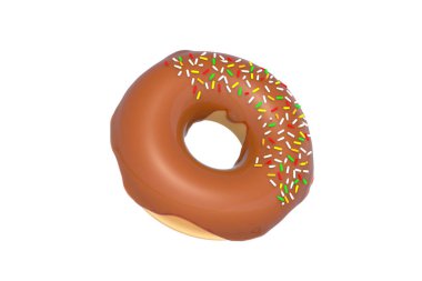 Beyaz arka planda serpiştirilmiş çörekler. 3d hazırlayıcı