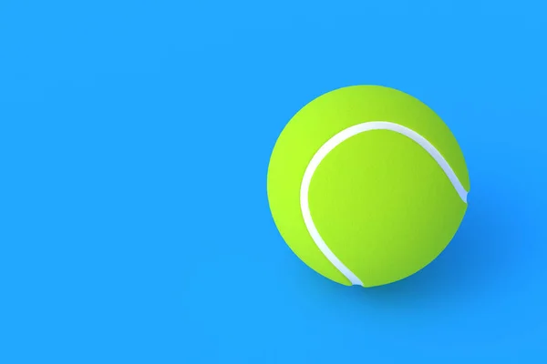 Ein Tennisball Auf Blauem Hintergrund Internationale Meisterschaft Sportgeräte Aktiver Sport — Stockfoto