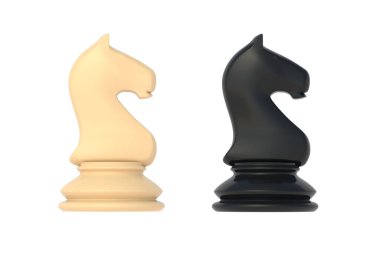 Beyaz arka planda izole edilmiş bir satranç oyuncusu. 3d hazırlayıcı