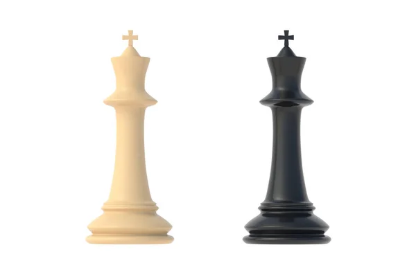 Шахматный Король Изолирован Белом Фоне Рендеринг — стоковое фото