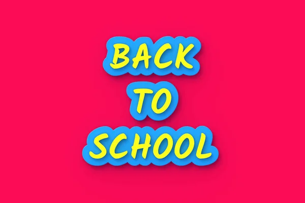 Words Back School Education Concept Render — Stock Photo, Image