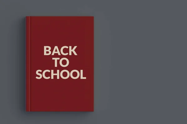 Book Inscription Back School Education Concept Top View Copy Space — Stock Photo, Image