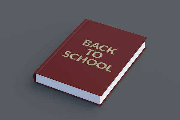 Book Inscription Back School Education Concept Render — Stock Photo, Image