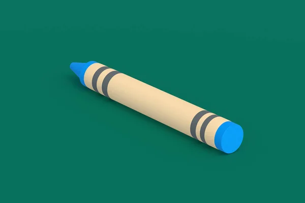 One Wax Crayon Colorful Pencil Back School Concept Preschool Education — Stockfoto