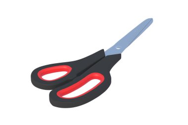 Kapalı makas beyaz arkaplanda izole edildi. 3d hazırlayıcı