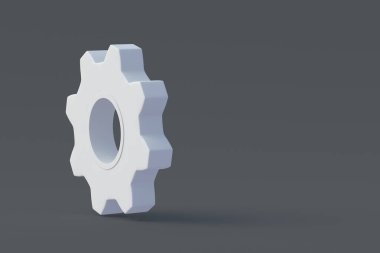 Siyah arka planda vites. Mühendislik teknolojisi. Mekanizma gelişimi. Endüstriyel gelişme. Fikir konsepti. İş birliği. Takım çalışması ve iletişim. Uzayı kopyala 3d hazırlayıcı