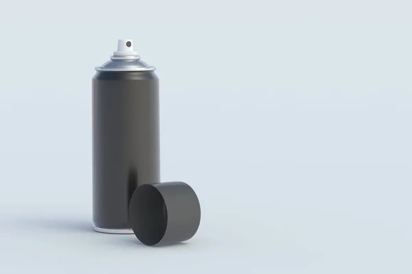 Black Metallic Can Spray Paint Lid Hairspray Lacquer Disinfectant Sprayer — 스톡 사진