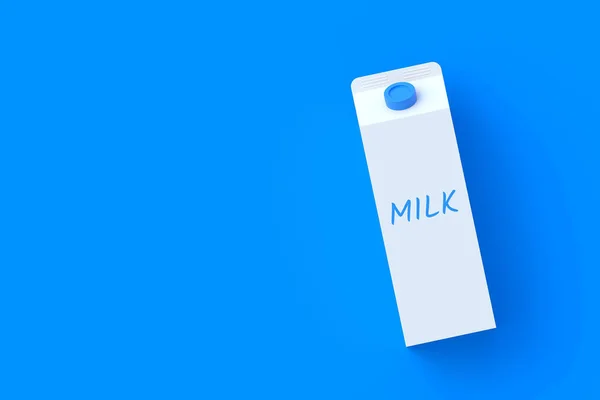 Carton Pack Milk Dairy Beverage Healthy Drink Top View Copy —  Fotos de Stock