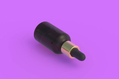 Pembe arka planda gerekli yağlı şişeler. 3d hazırlayıcı