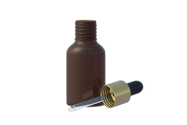 Bottle Essential Oil Isolated White Background Render — Fotografia de Stock