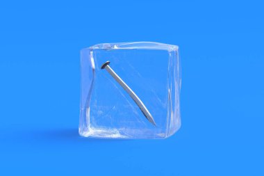 Buzlu çivi. 3d illüstrasyon