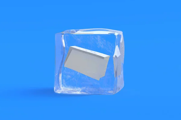 Stack Business Cards Ice Cube Illustration — Stock Photo, Image