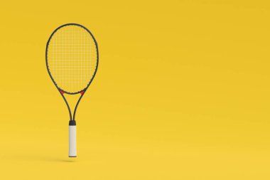 Bir tane yükselen tenis raketi. Spor malzemesi. Uluslararası turnuva. Boş zaman oyunu. En sevdiğim hobi. Uzayı kopyala 3d hazırlayıcı