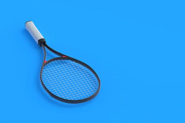 Tennis Racquet Blue Background Sports Equipments International Tournament Game Laisure — Stock Photo, Image