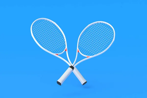 Dos Raquetas Tenis Voladoras Equipos Deportivos Torneo Internacional Juego Para — Foto de Stock