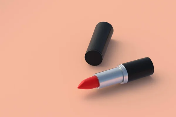 Lápiz Labial Profesional Accesorios Cosméticos Herramientas Maquillaje Copiar Espacio Renderizar —  Fotos de Stock