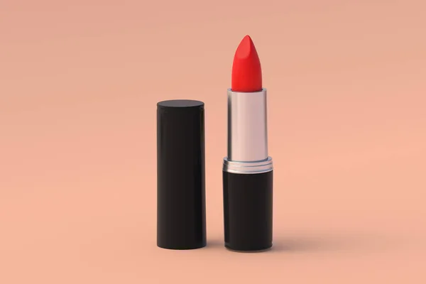 セクシーな口紅だ 化粧品アクセサリー メイクアップツール 3Dレンダリング — ストック写真