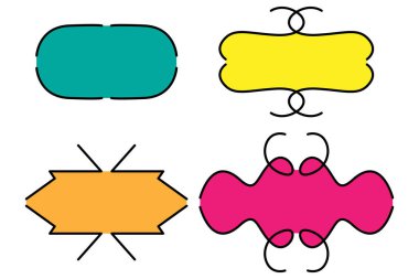 Etiket, pankart ya da etiket seti. Satılık ve diğer projeler için iyi.