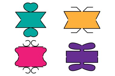 Etiket, pankart ya da etiket seti. Satılık ve diğer projeler için iyi.