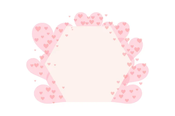 Corazones Con Espacio Para Copias Concepto San Valentín — Vector de stock